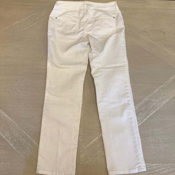 Chico's White Straight Leg Jeans Slim Boyfriend Ankle - Picture 6 of 7